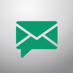 Green envelope speech bubble icon
